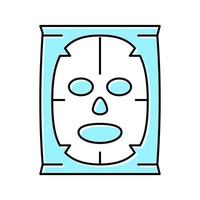 facial mask beauty accessory color icon vector illustration