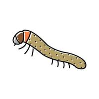 hatchlings silkworm color icon vector illustration