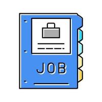 job folder color icon vector illustration