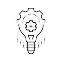 innovation light bulb line icon vector illustration