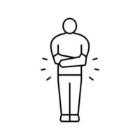 chronic diarrhea hiv symptom line icon vector illustration