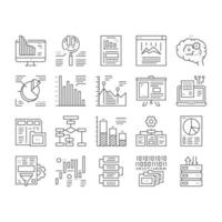 analizar los iconos de la colección de infografía establecer vector