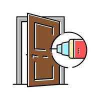 ilustración de vector de icono de color de reparación de puerta