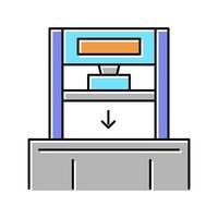 pressing machine color icon vector illustration