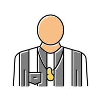 arbitrator judge or referee soccer color icon vector illustration