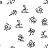 Spinach Healthy Eatery Ingredient vector seamless pattern