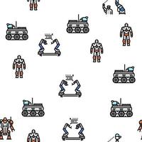 Robot Development And Industry vector seamless pattern