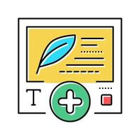 text content ugc color icon vector illustration