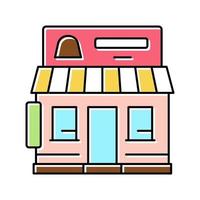 ilustración de vector de icono de color de tienda de dulces