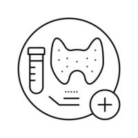 thyroid function tests health check line icon vector illustration
