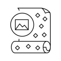 photo wallpaper line icon vector illustration