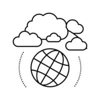 atmosphere ecosystem line icon vector illustration