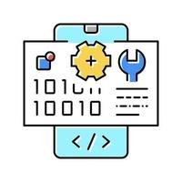 application development color icon vector illustration