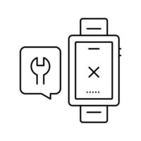 watch repair connection line icon vector illustration