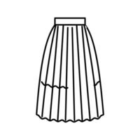 pleated skirt line icon vector illustration