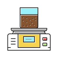 equipment for soil testing and weight measuring color icon vecto vector