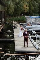 the first meeting of the bride and groom photo