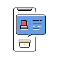 security application message color icon vector isolated illustration