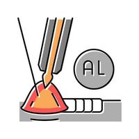 aluminum welding color icon vector illustration