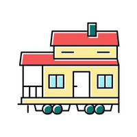 mobile home house color icon vector illustration