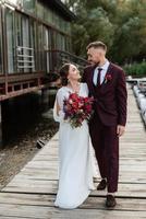 the first meeting of the bride and groom photo