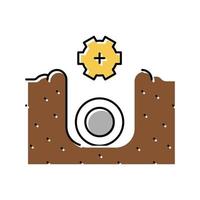 plumbing of drainage system color icon vector illustration