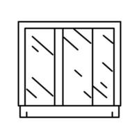 wardrobe mirror line icon vector illustration