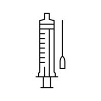 syringe medical line icon vector illustration