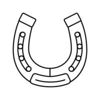 horseshoe tool line icon vector illustration