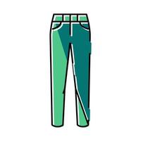 high waist pants clothes color icon vector illustration