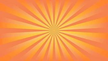 fondo de patrón de explosión de sol naranja abstracto para elemento de diseño gráfico moderno. dibujos animados de rayos brillantes con colores para el fondo de pantalla del banner del sitio web y la decoración de la tarjeta de póster vector