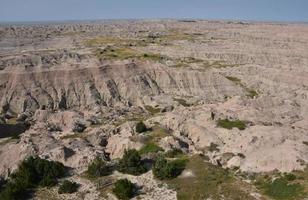 Scenic Badlands Landscape with Sandstone Mounds and Ridges photo