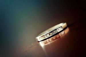 primer plano del anillo de bodas foto