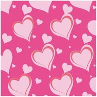 Pattern with hearts on pink background. Vector illustration. valentine background. Suitable for valentine greeting card designs.