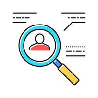 candidate research color icon vector color illustration