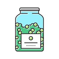 bottle peas color icon vector illustration
