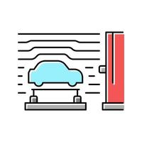 ilustración de vector de icono de color de coche de túnel de viento