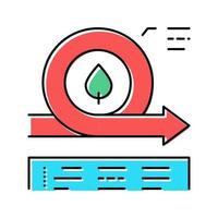 environmental circular economy color icon vector illustration