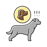 dog chasing animal color icon vector illustration