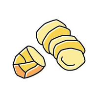 peel potatoes color icon vector illustration