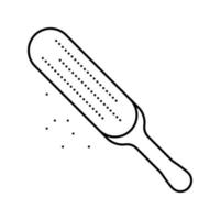 heel skin exfoliator line icon vector illustration