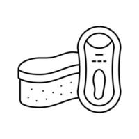 sponges shoe care line icon vector illustration