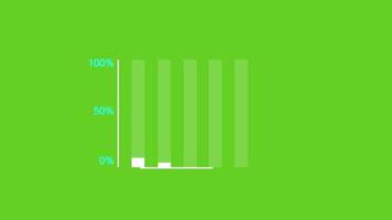 Animation Graph Growth Chart Infographic Green Screen video