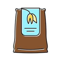 ilustración de vector de icono de color de bolsa de avena