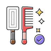 comb hairdresser tool color icon vector illustration