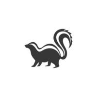 Skunk minimalist silhouette logo design illustration vector