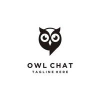 Owl chat bubble logo template design inspiration vector