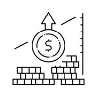 inflation finance line icon vector illustration