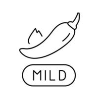 spicy level mild line icon vector illustration