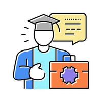 student job color icon vector illustration